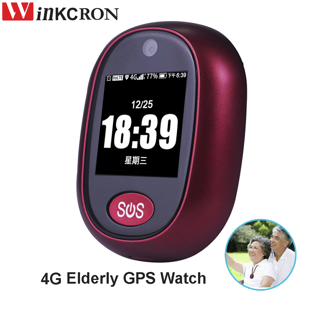 Fall Detection Watch - 2026 エルダー 4G スマートウォッチ V45 タッチ式