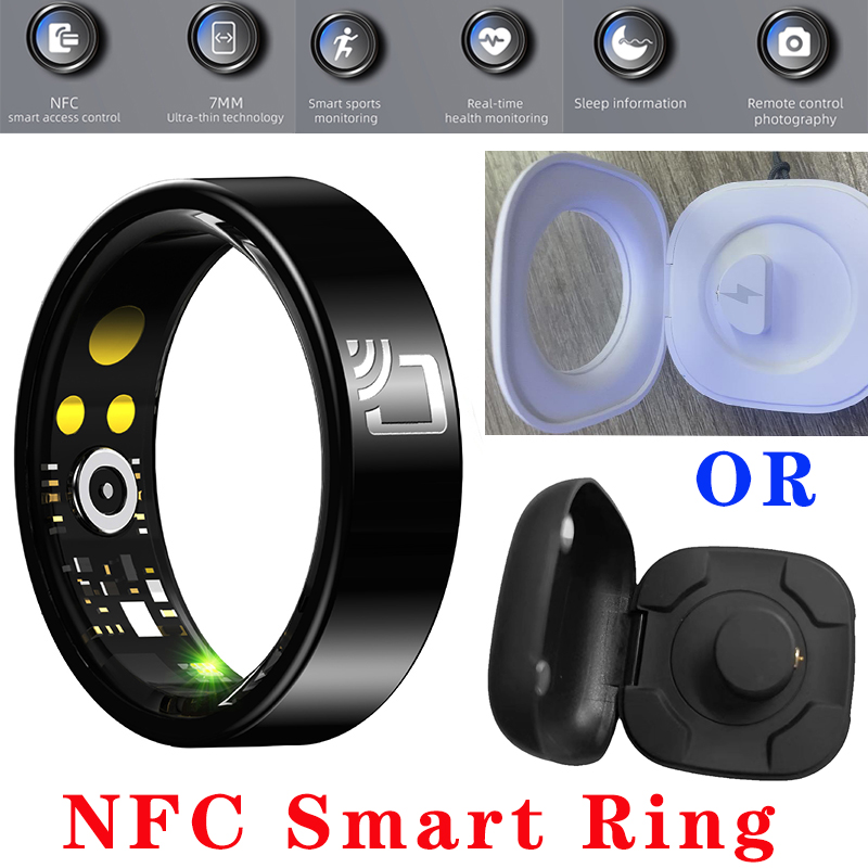 Smart Ring Nfc Pay - NFC スマートリング - 心拍数健康睡眠モニター付き IP68 防水マルチスポーツモード機能