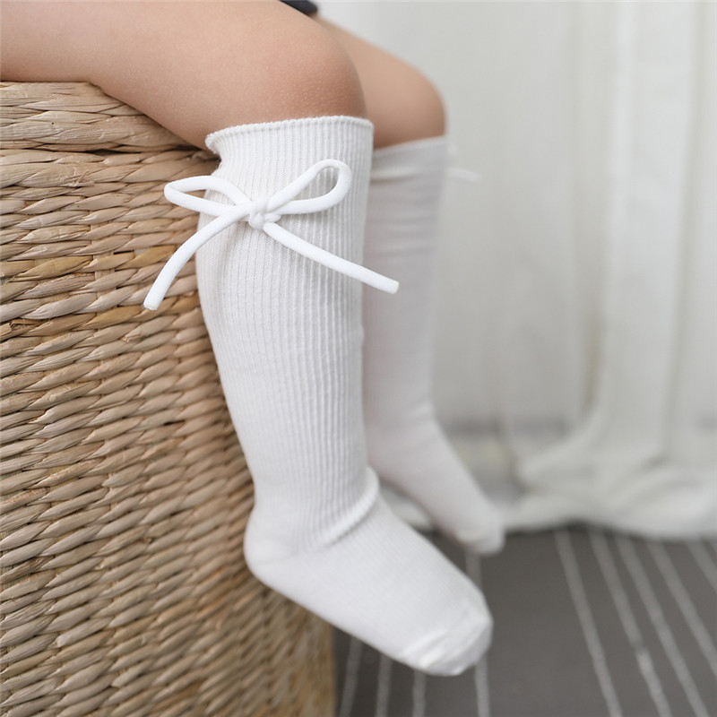 秋の子供ニーハイソックスベビーガールズボーイズちょう結びフラ - Baby Sock Oximeter のレビューと価格